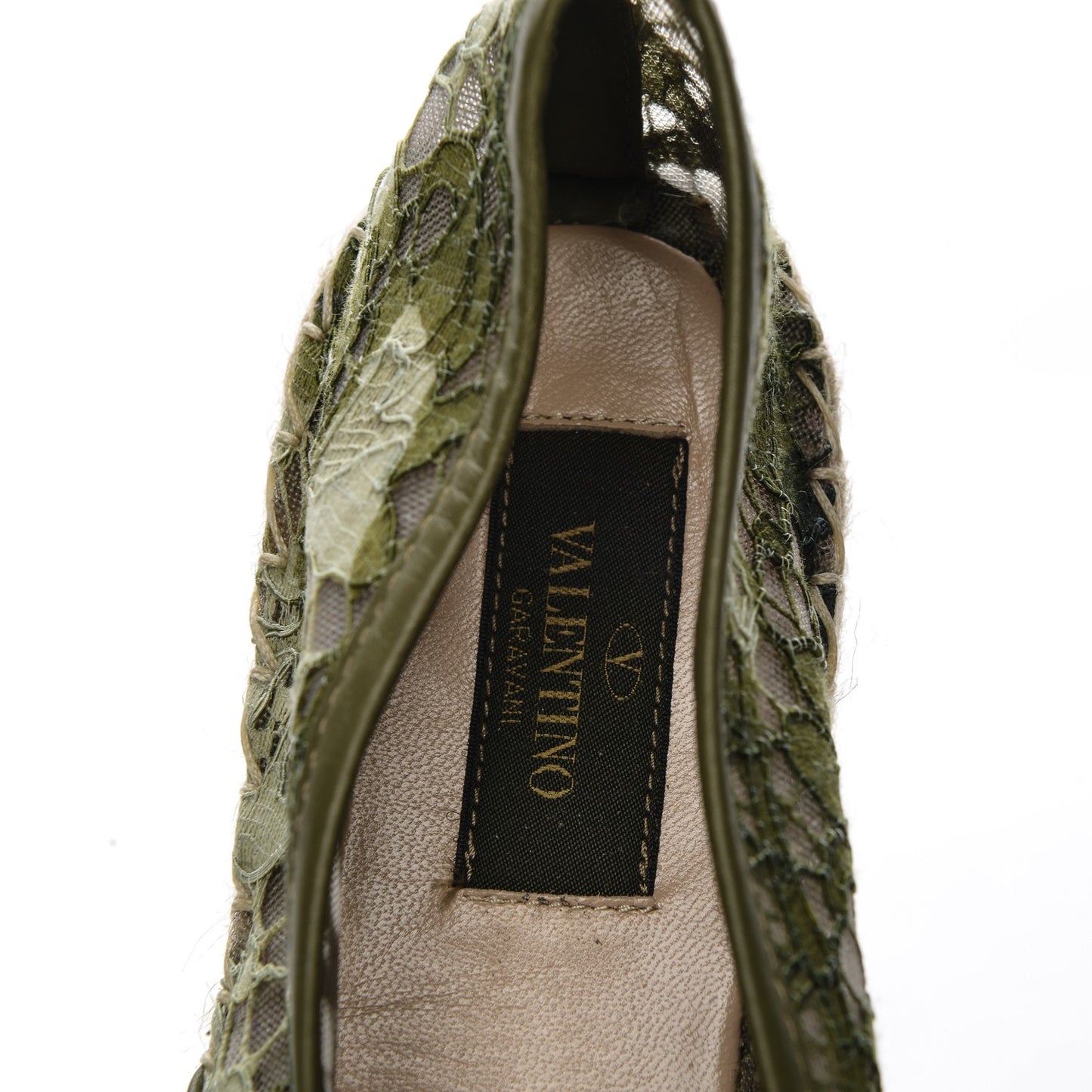 Lace Espadrilles 39 Green