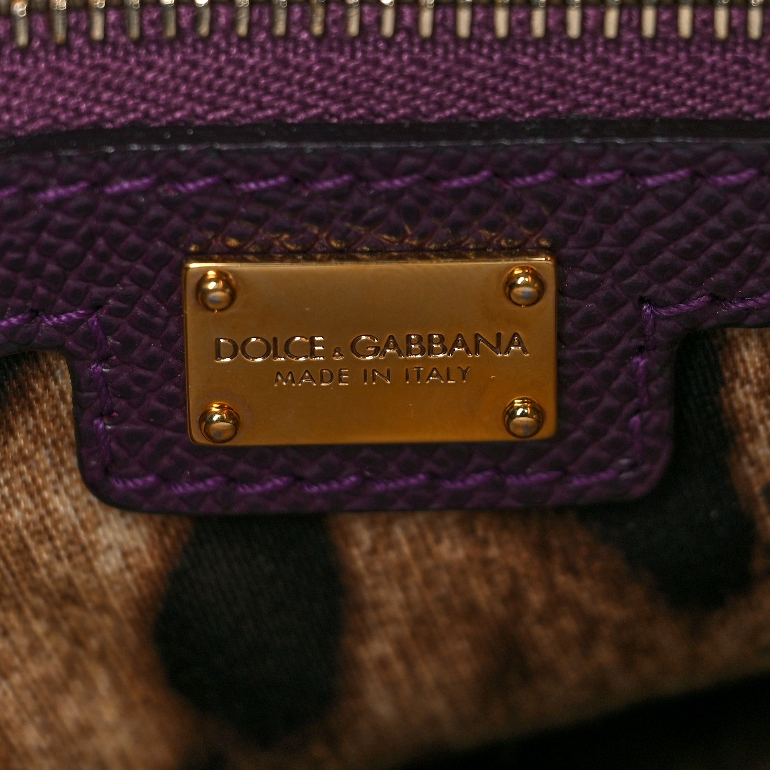 Dolce & Gabbana Dauphine Stampa Shopping Tote Purple 5 of 13