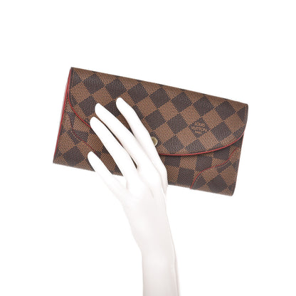 Louis Vuitton Damier Ebene Caissa Wallet Cherry 2 of 8