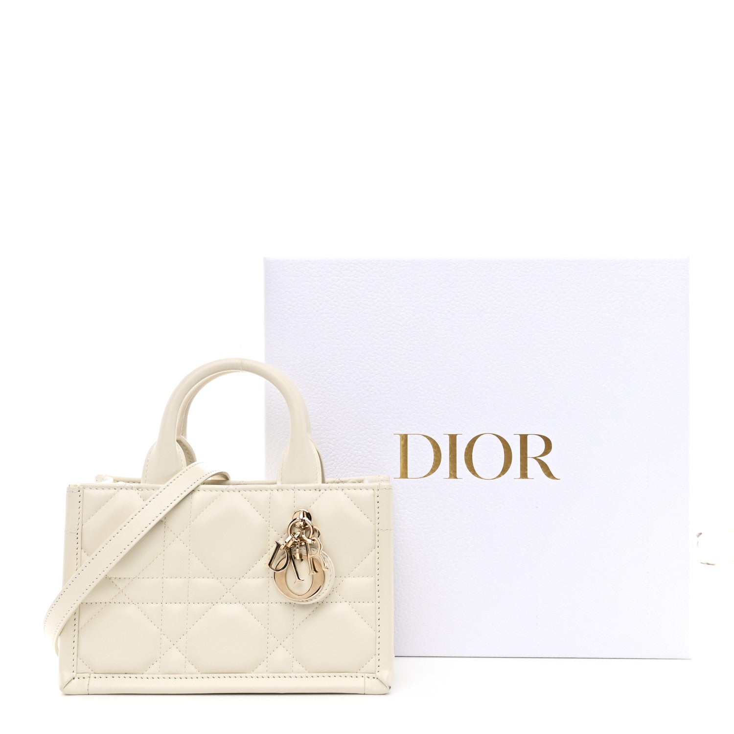 Christian Dior Calfskin Macrocannage Mini Book Tote Latte 11 of 11