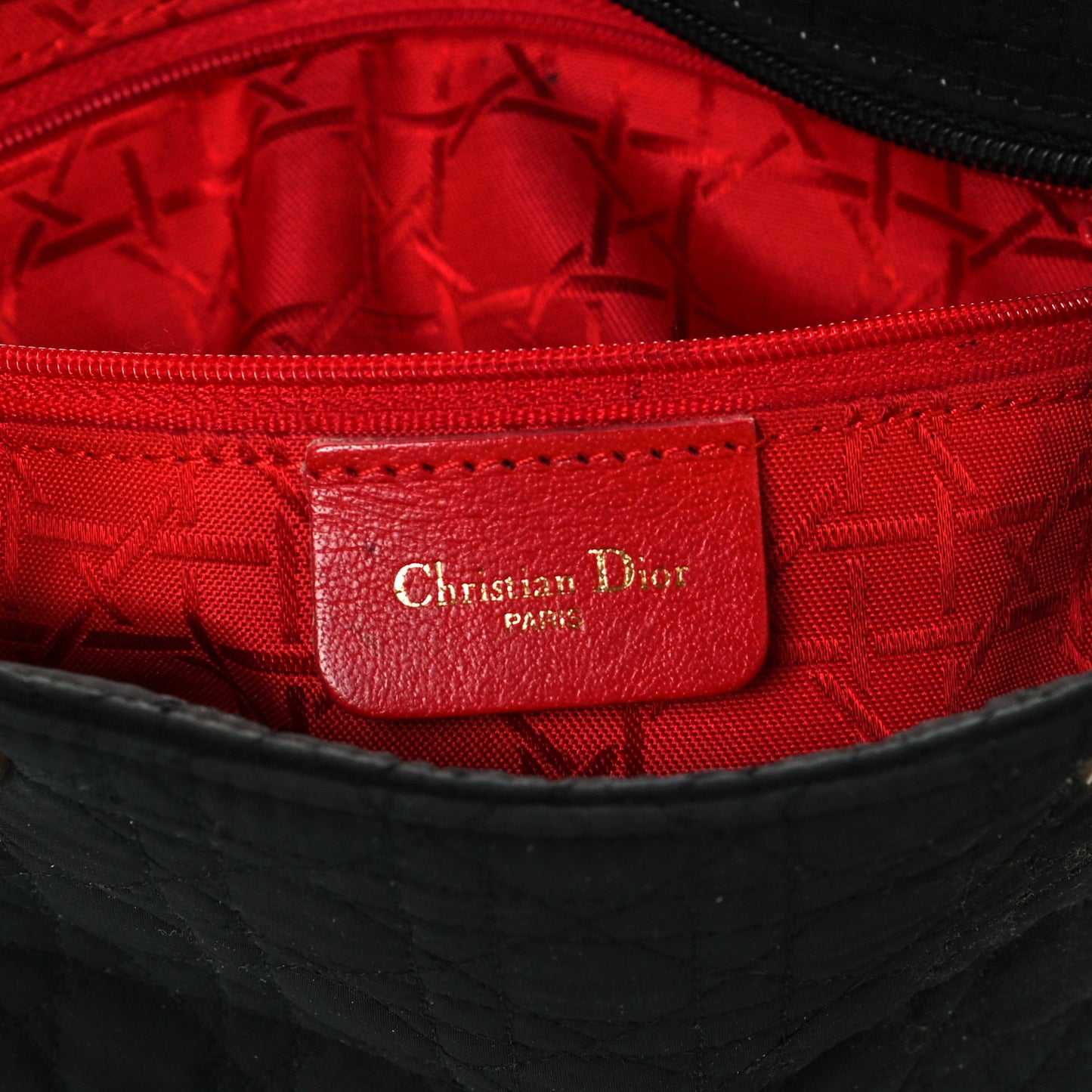 Nylon Cannage Large Lady Dior Black
