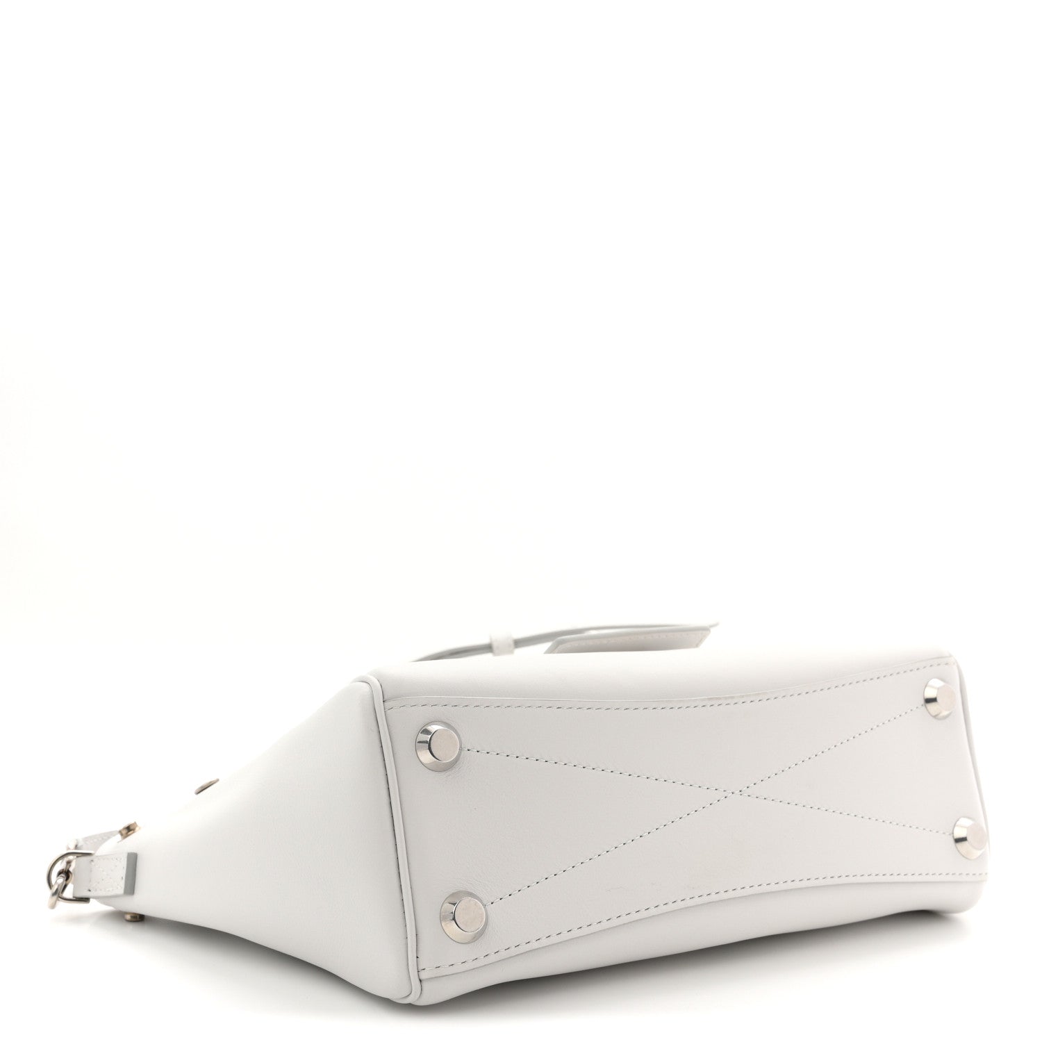 Balenciaga Smooth Calfskin Mini Bel Air Carry All Bag White 4 of 10