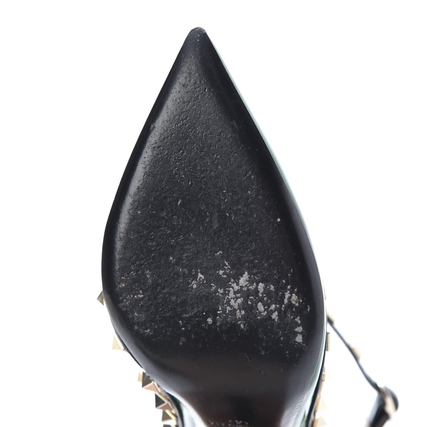 Patent Rockstud Ankle Strap Pumps 36.5 Smeraldo Black
