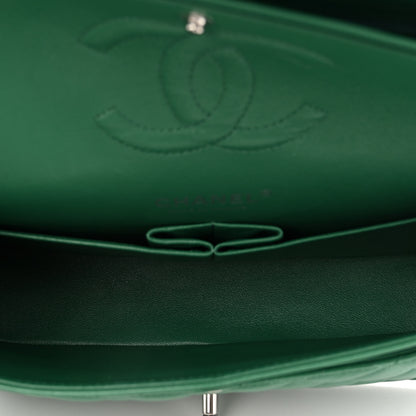 Chanel Lambskin Quilted Medium Double Flap Green 5 of 11