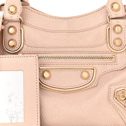 Balenciaga Chevre Gold Metallic Edge Hardware Mini City Rose Aubepine Bois de Rose 8 of 12