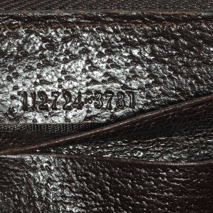 Gucci Monogram Metal Bar Zip Around Wallet Dark Brown 9 of 9