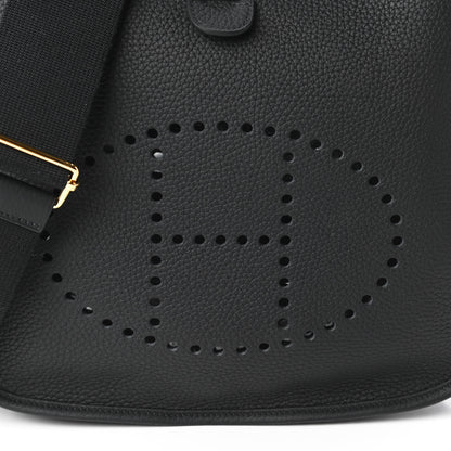 Hermes Taurillon Clemence Evelyne III PM Black 10 of 10