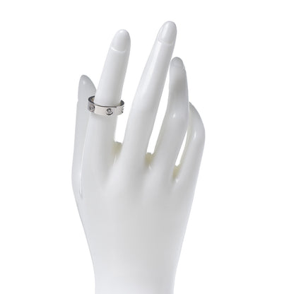 Cartier 18K White Gold 3 Diamond 5.5mm LOVE Ring 54 7 2 of 8