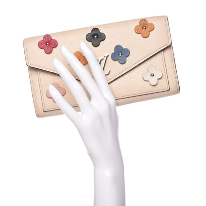 Louis Vuitton Calfskin Flowers My Lockme Wallet Creme 2 of 12