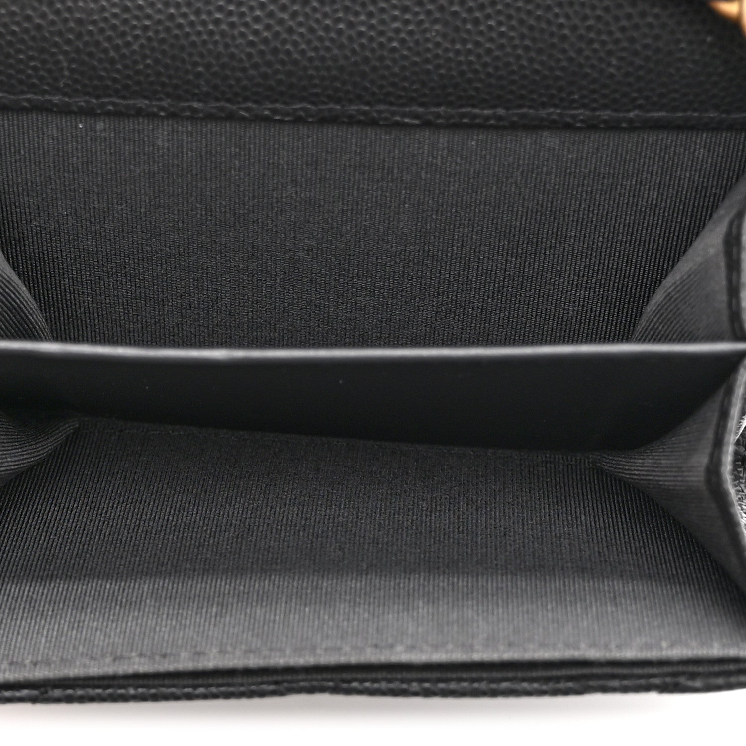 Chanel Caviar Quilted Bracelet On Chain Clutch Grey 4 of 10