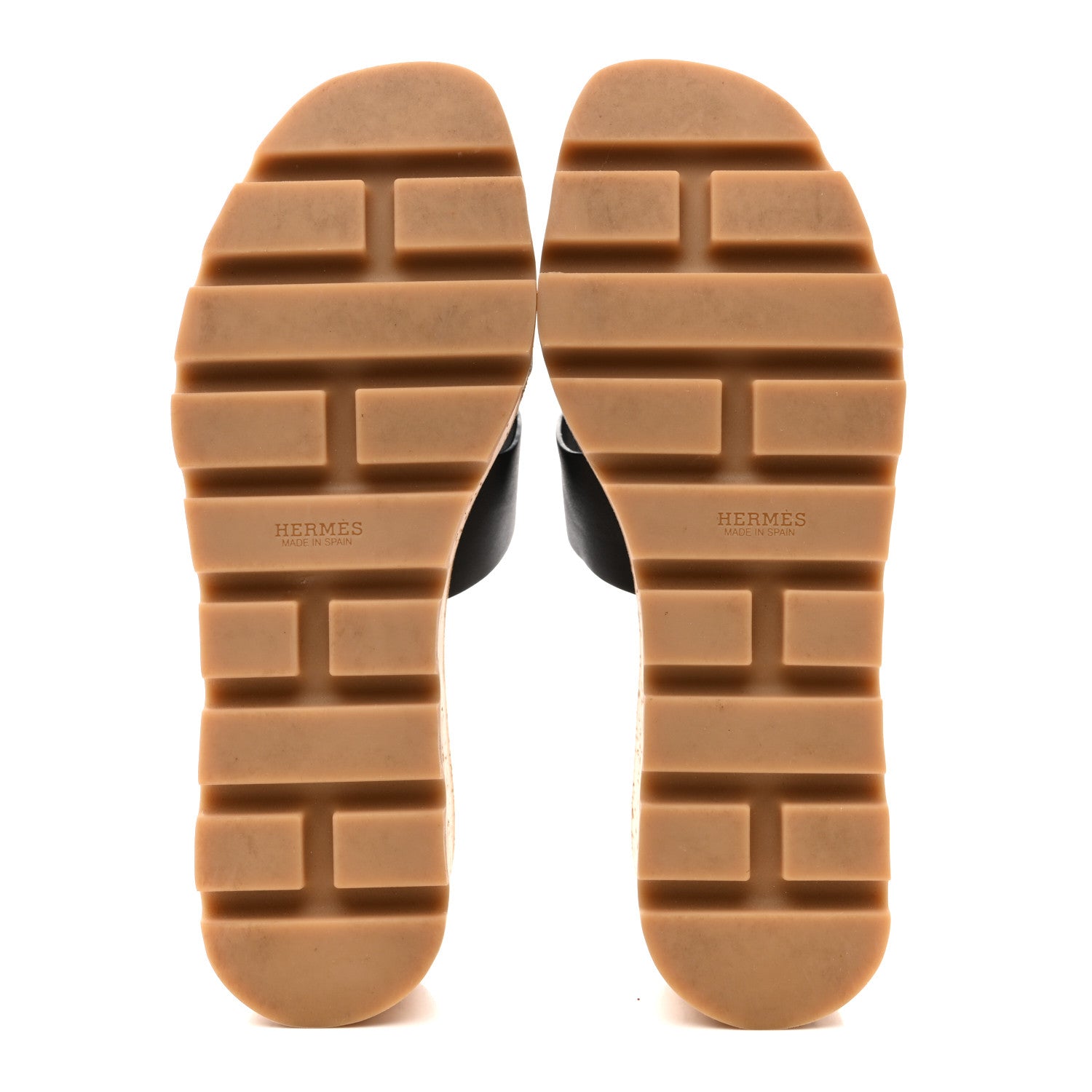 Hermes Calfskin Cork Eze 30 Sandals 37 Black 6 of 10