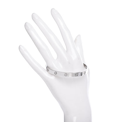 Cartier 18K White Gold LOVE Bracelet 18 2 of 5