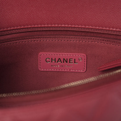 Chanel Caviar Quilted Small Coco Handle Flap Dark Pink 7 of 12