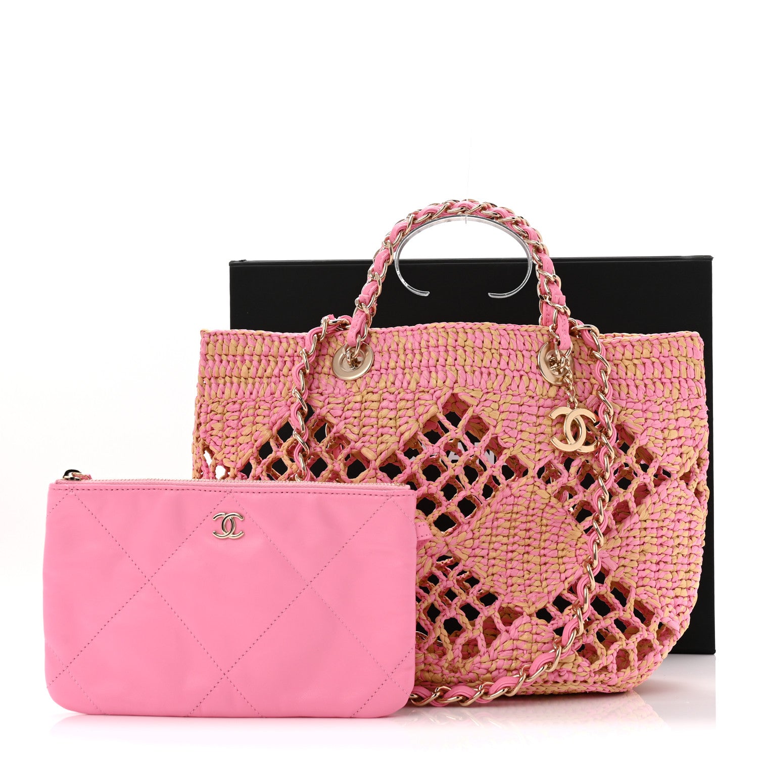 ◆SALE◆　■美品■　シャネル CCフィグリー チェーン トート バッグ ピンクベージュ レザー A93341 箱 【257049】◇ CHANEL - ◇SALE◇ □美品□ シャネル CCフィグリー チェーン トート
