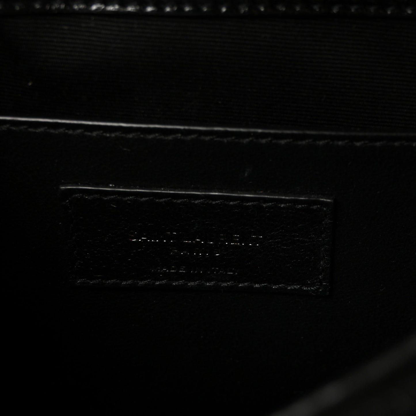 Crinkled Calfskin Matelasse Monogram Baby Niki Chain Satchel Black