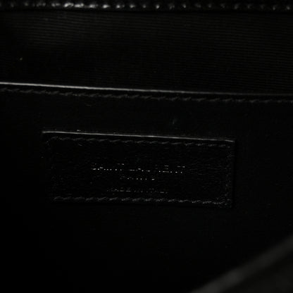 Saint Laurent Crinkled Calfskin Matelasse Monogram Baby Niki Chain Satchel Black 10 of 19