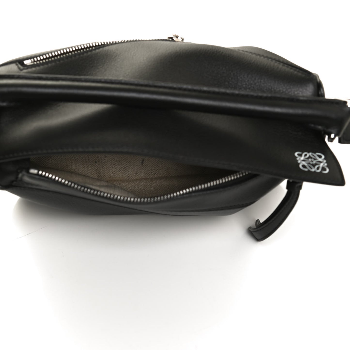 Calfskin Small Puzzle Bag Black