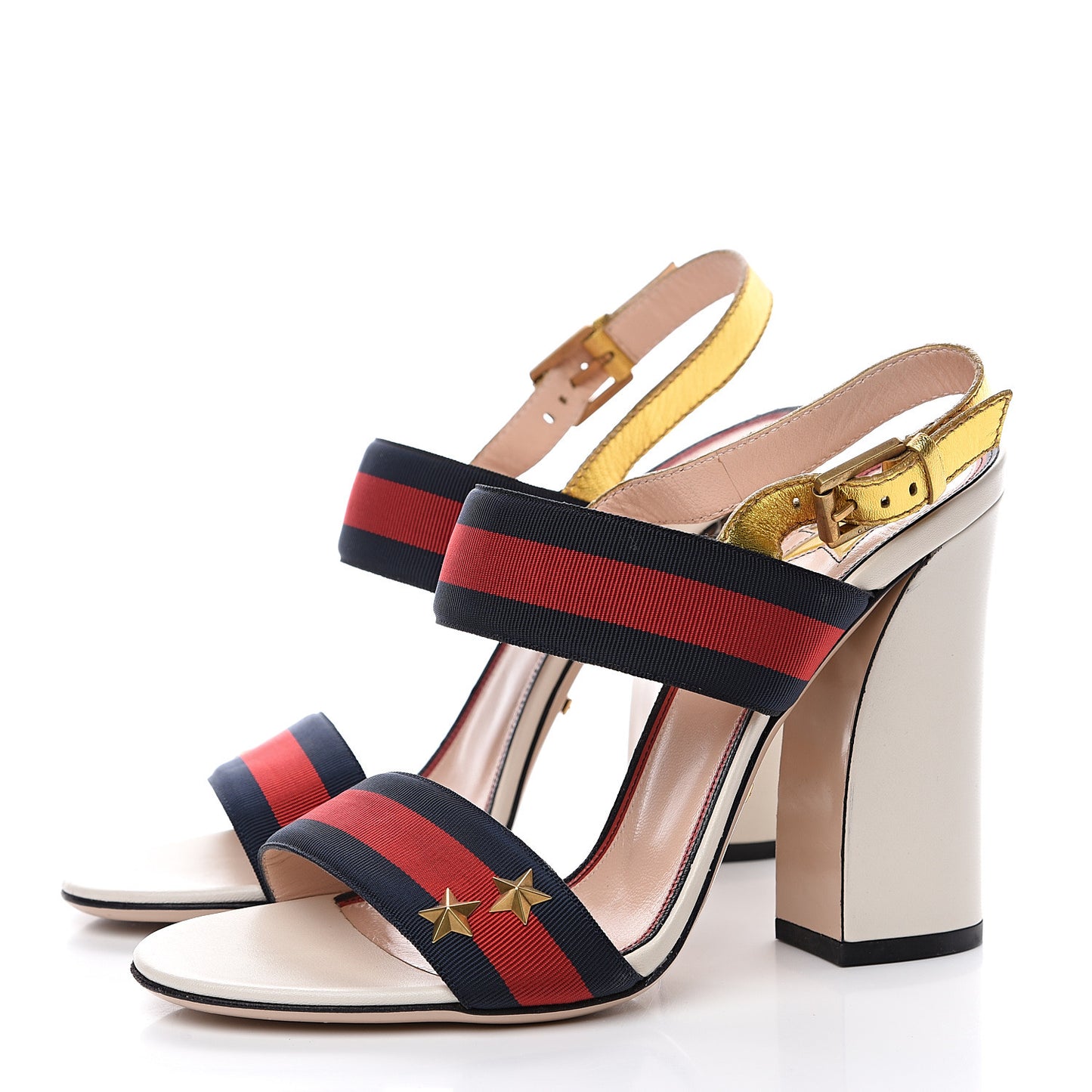 Grosgrain Web Aline High Heel Sandals 39.5 Oro