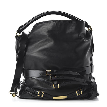 Burberry Soft Lambskin Bridle Calfskin Medium Gosford Hobo Black 1 of 9