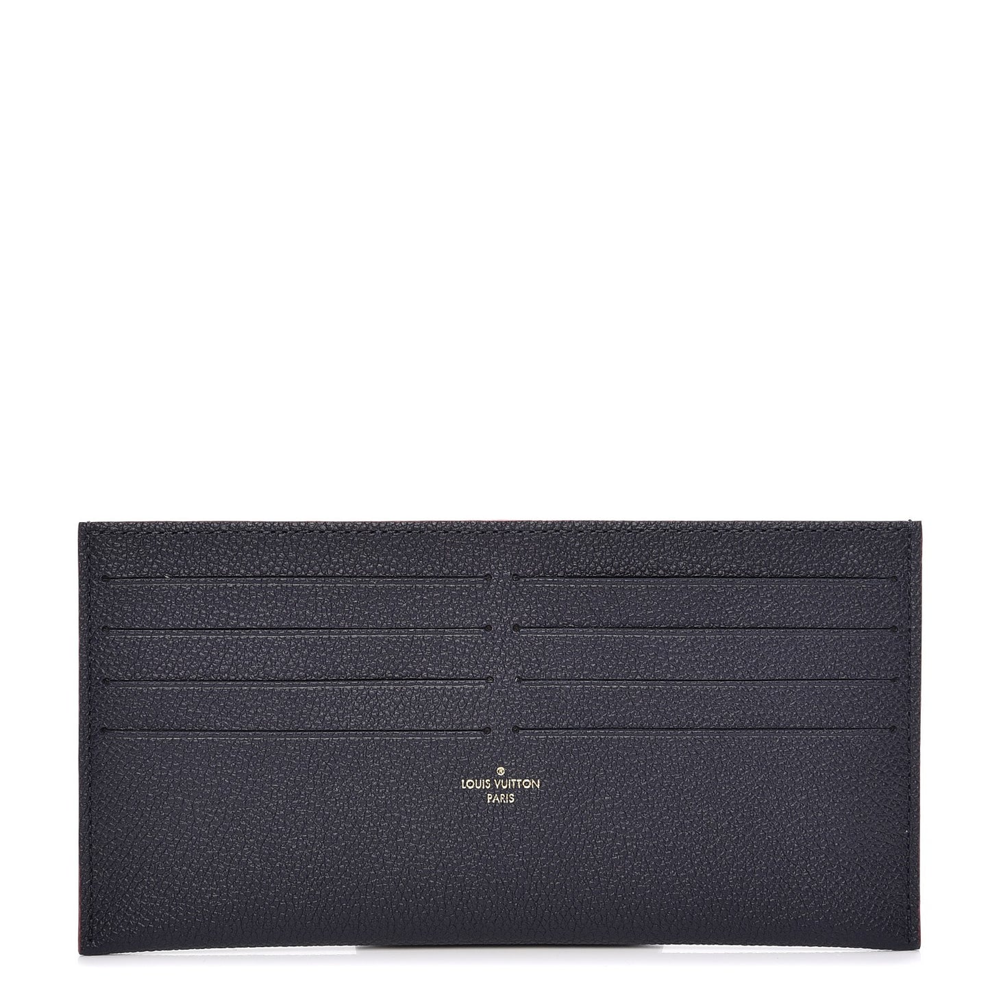 Calfskin Felicie Chain Wallet Card Holder Insert Marine Rouge