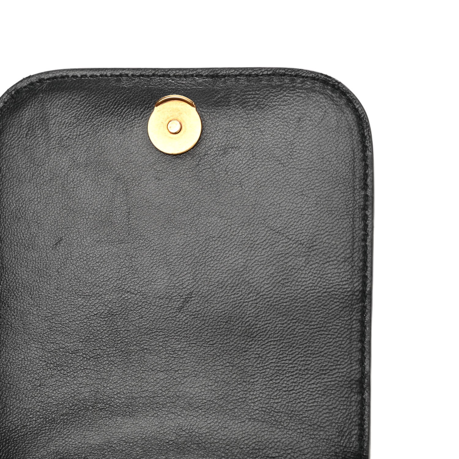 Balenciaga Shiny Calfskin Crocodile Embossed B Phone Holder Black 11 of 11