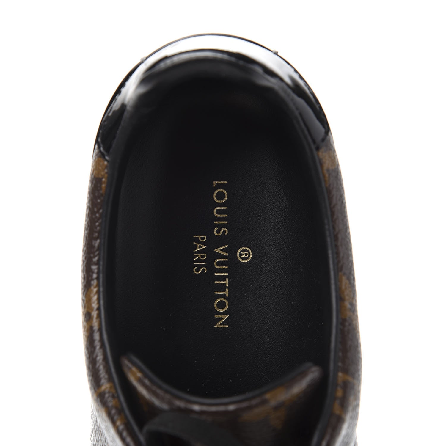 Louis Vuitton Patent Monogram Frontrow Sneakers 38 6 of 10