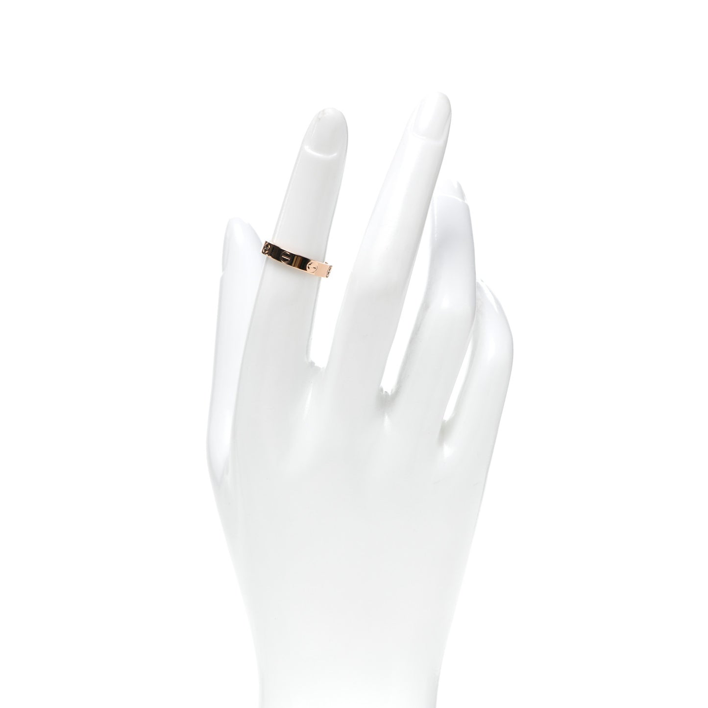 18K Pink Gold 3.5mm LOVE Wedding Band Ring 50 5.25