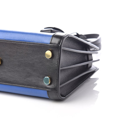 Saint Laurent Calfskin Bi-Color Nano Sac De Jour Royal Blue Black 9 of 9