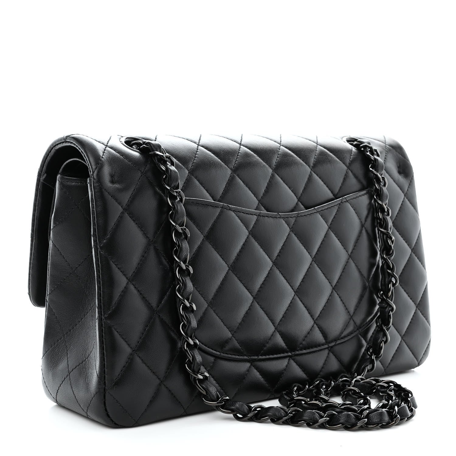 Chanel Lambskin Quilted Medium Double Flap So Black 3 of 15