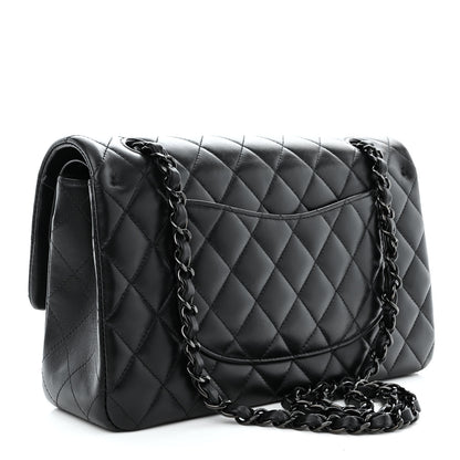 Chanel Lambskin Quilted Medium Double Flap So Black 3 of 15