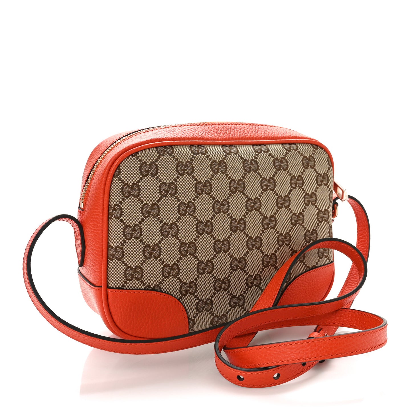 Monogram Dollar Calfskin Mini Bree Messenger Bag Beige Ebony Sun Orange