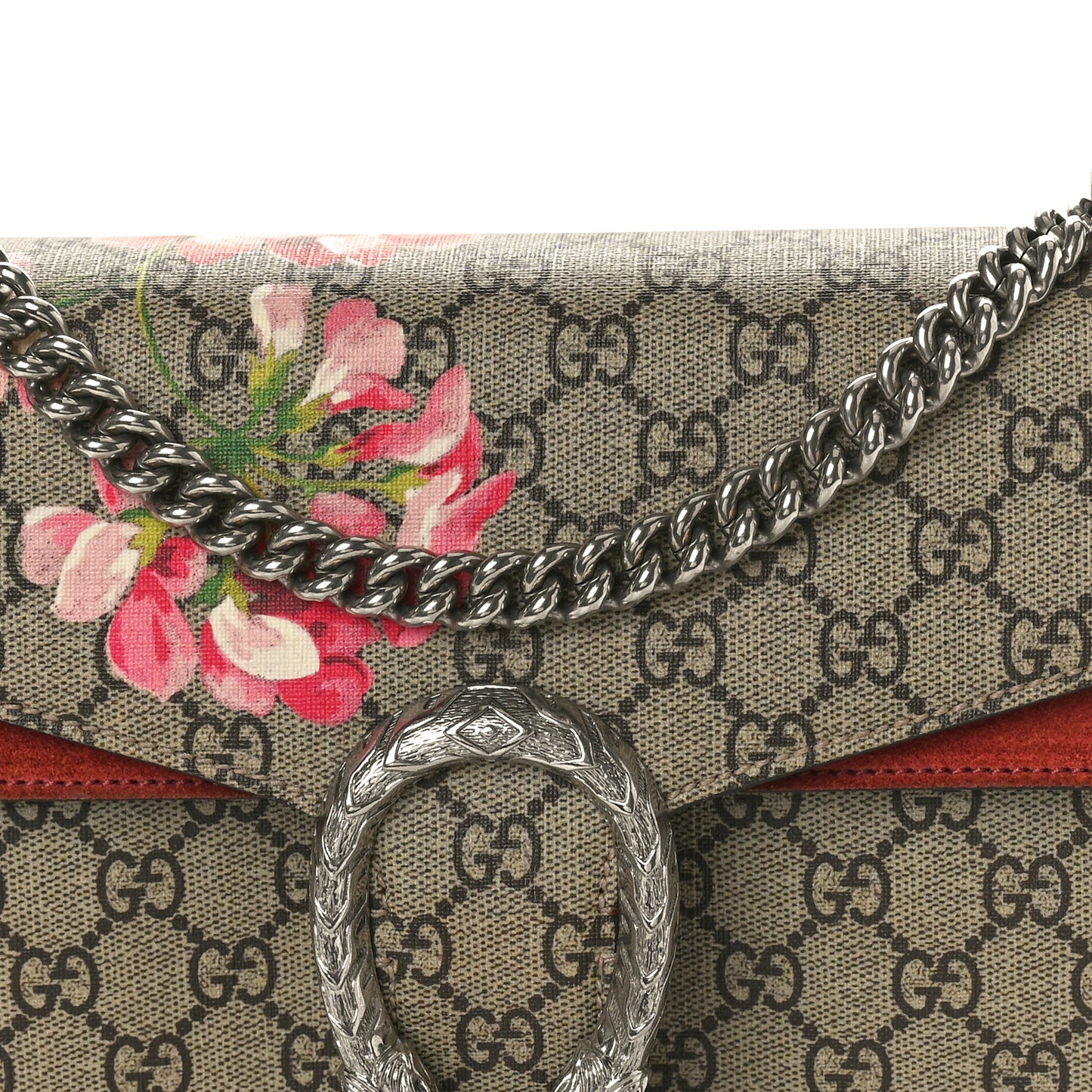 GG Supreme Monogram Blooms Small Dionysus Shoulder Bag Beige Multicolor Dry Rose