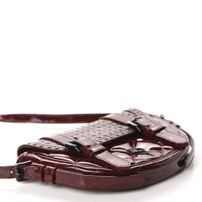 Burberry Patent Studded Crossbody Burgundy 4 of 11