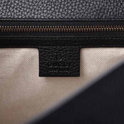 Gucci Calfskin Small GG Marmont Top Handle Bag Black 8 of 10