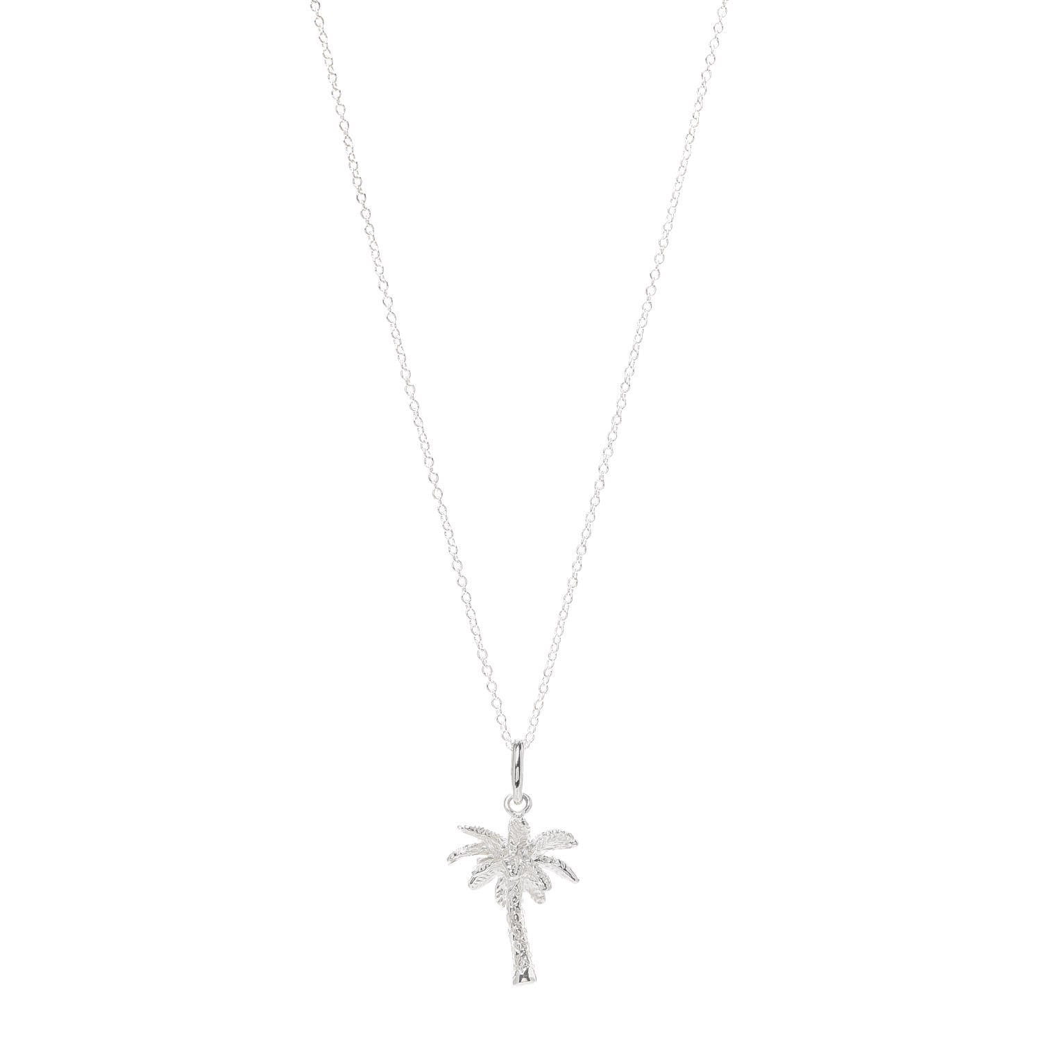 Tiffany Sterling Silver Palm Tree Pendant Necklace 1 of 6