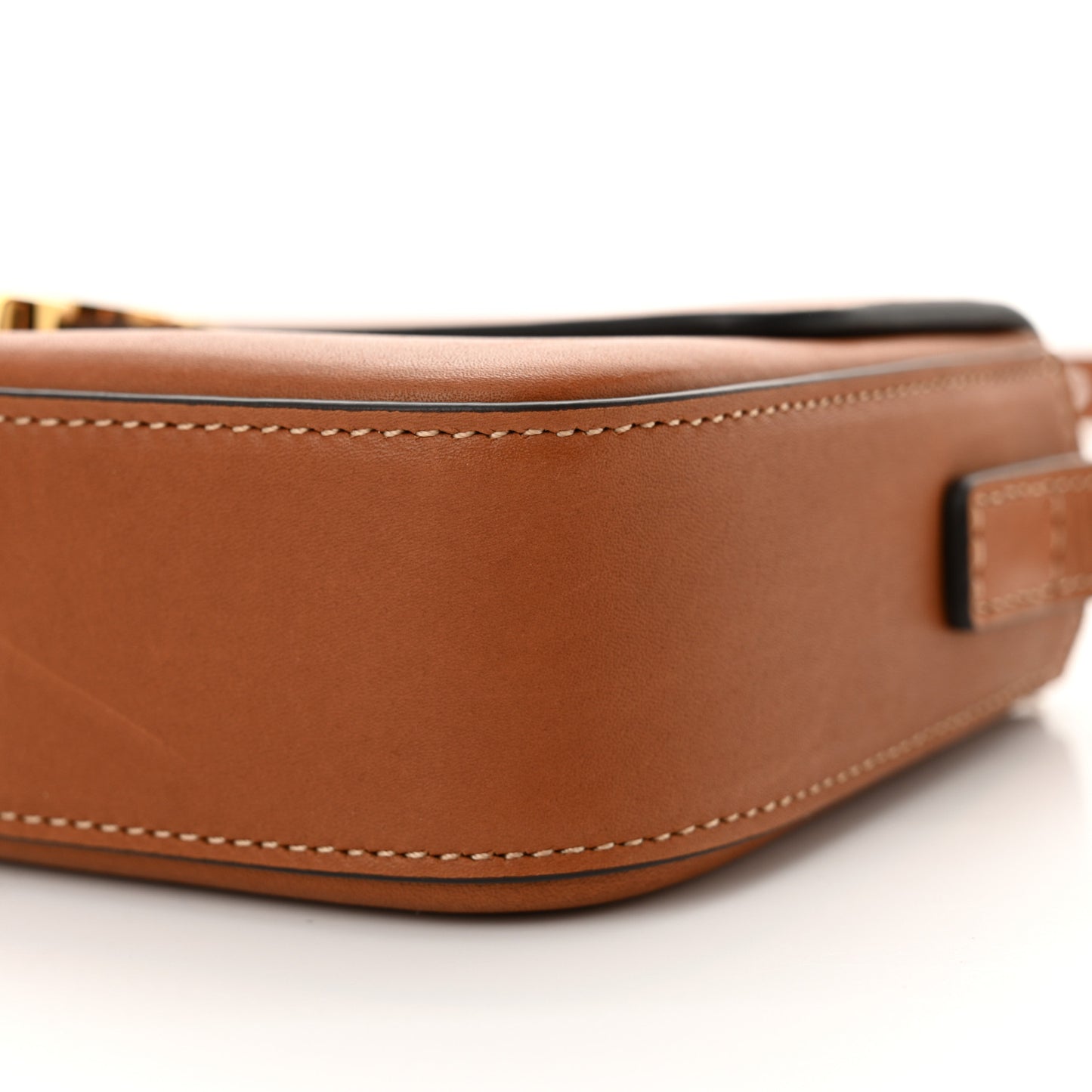 Natural Calfskin Triomphe Shoulder Bag Tan