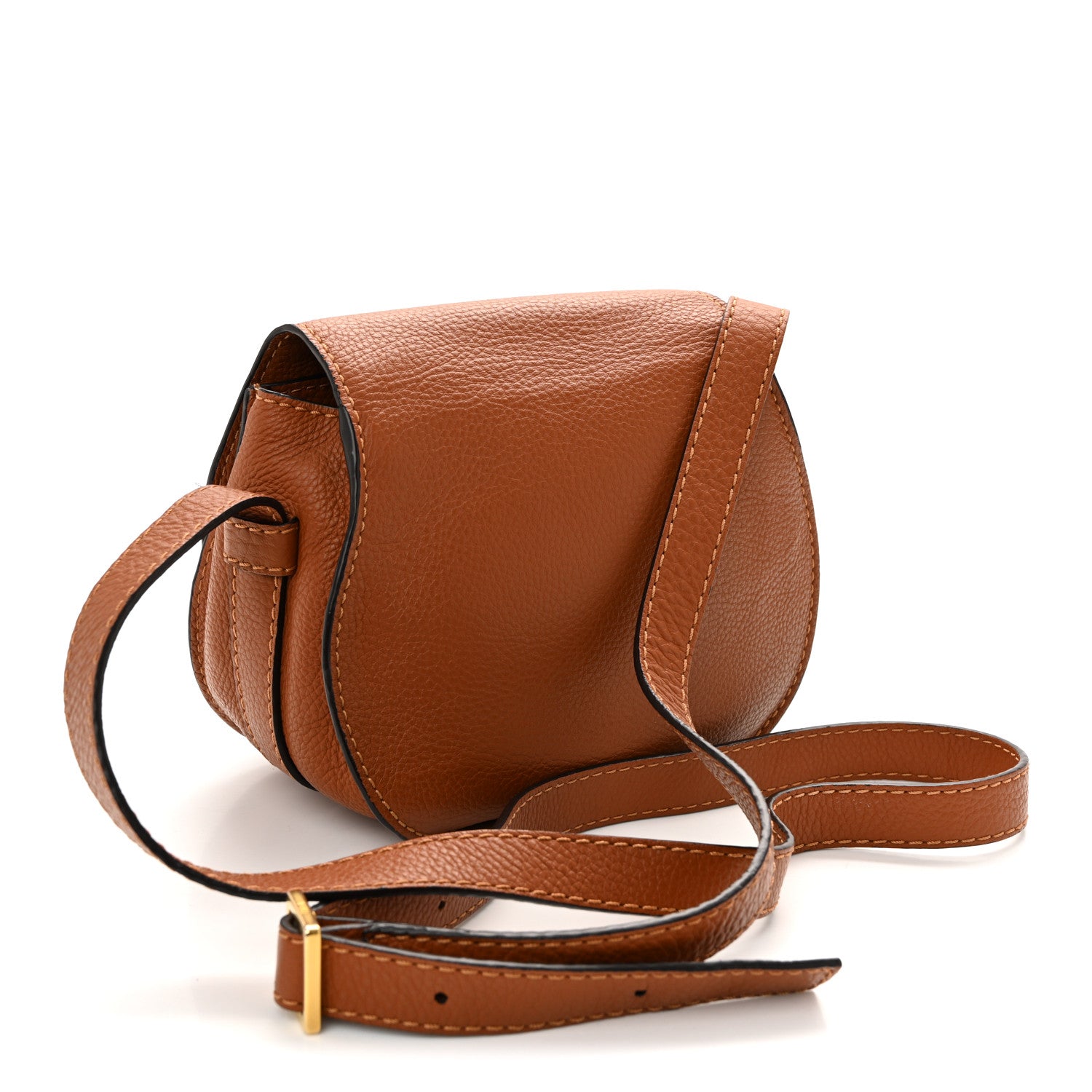 Chloe Calfskin Mini Marcie Round Crossbody Bag Tan 3 of 10