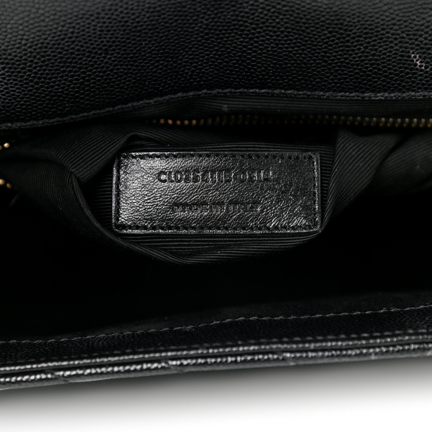 Saint Laurent Grain De Poudre Matelasse Chevron Large Monogram Satchel Black 7 of 20