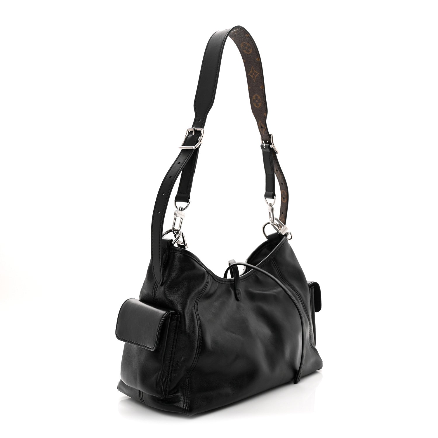 Louis Vuitton Lambskin CarryAll Cargo Vibe PM Black 3 of 9