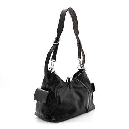 Louis Vuitton Lambskin CarryAll Cargo Vibe PM Black 3 of 9