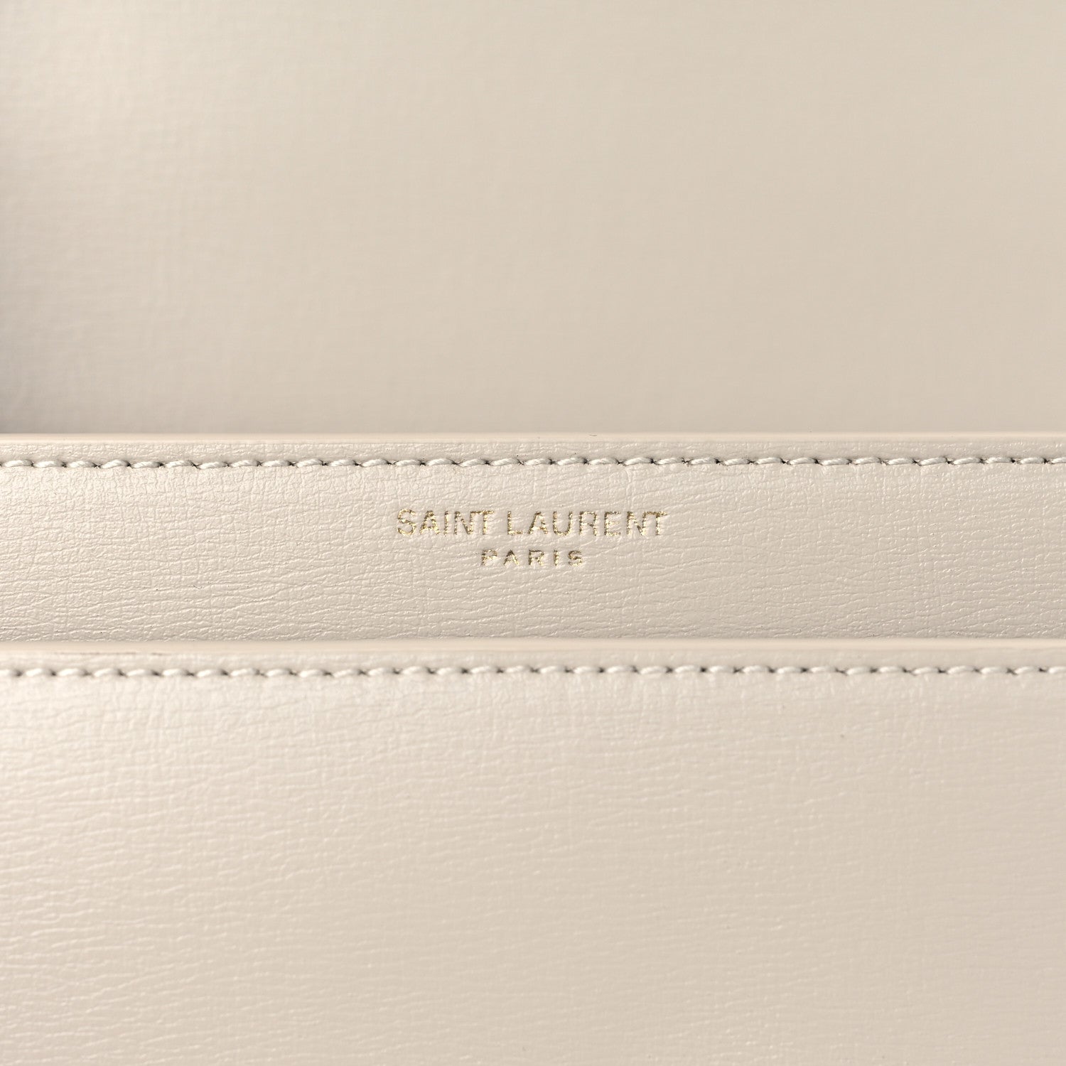 Saint Laurent Smooth Calfskin Medium Monogram Sunset Satchel Blanc Vintage 7 of 12