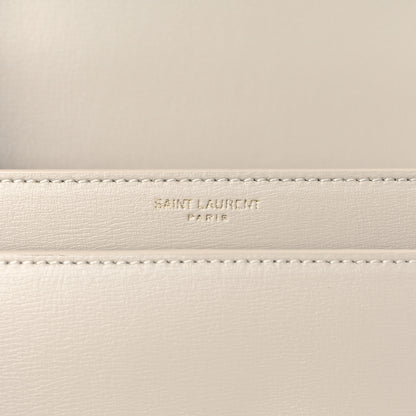 Saint Laurent Smooth Calfskin Medium Monogram Sunset Satchel Blanc Vintage 7 of 12