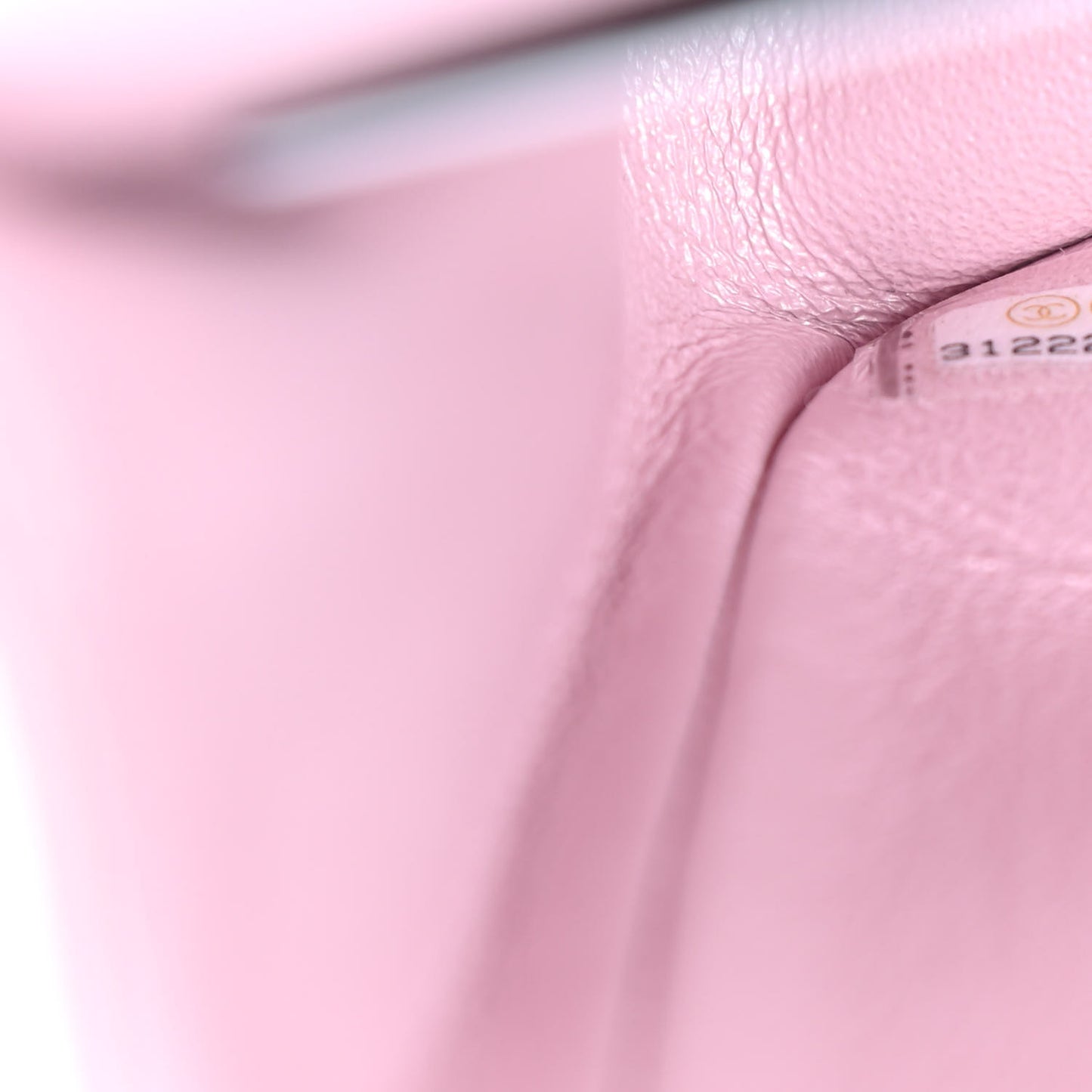 Iridescent Calfskin Quilted Medium Double Flap Light Pink