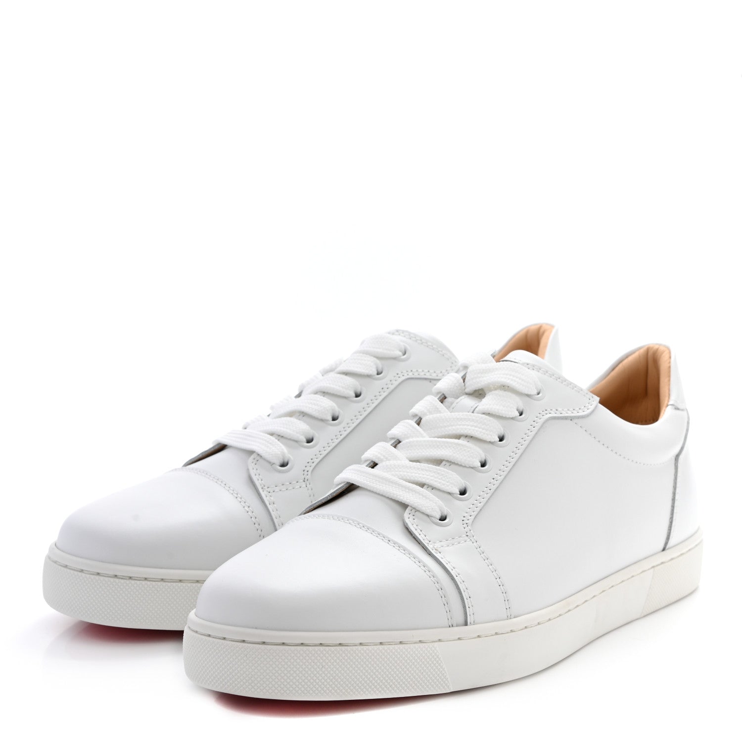 Christian Louboutin Calfskin Vieira Flat Sneakers 40 White 3 of 9