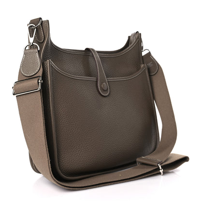 Hermes Taurillon Clemence Evelyne III PM Etoupe 4 of 10