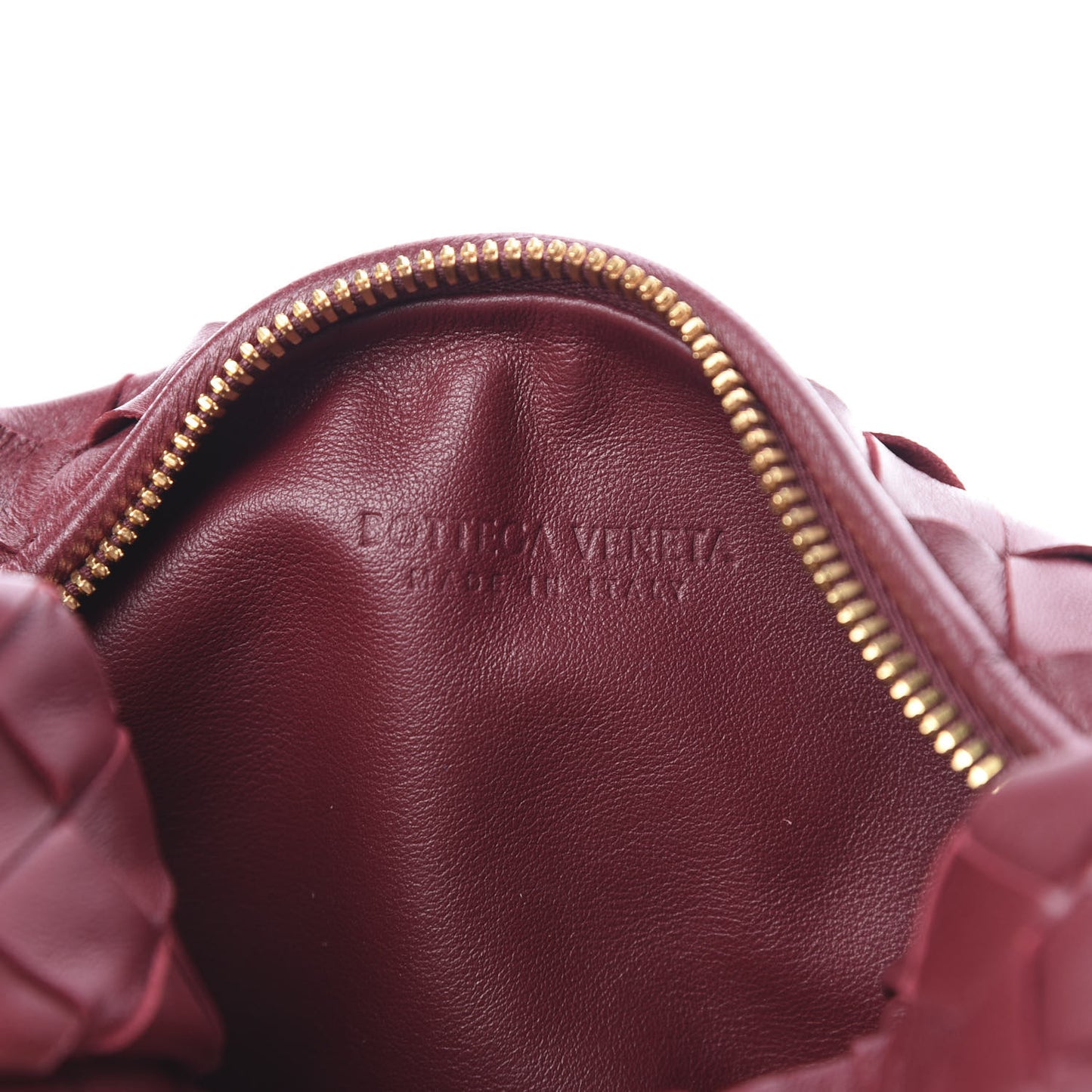 Nappa Intrecciato Mini Jodie Burgundy