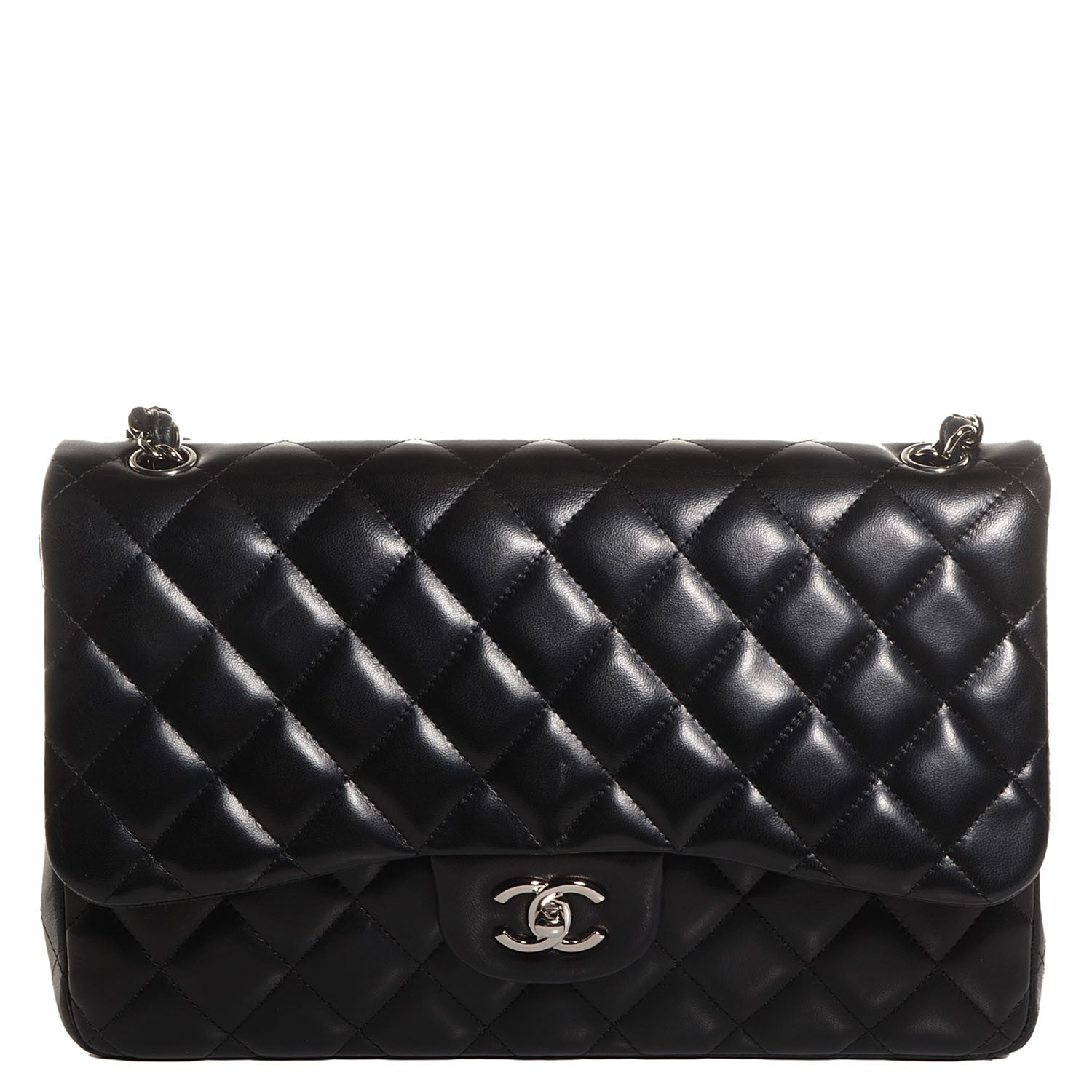 Chanel Lambskin Jumbo Double Flap Black 1 of 8
