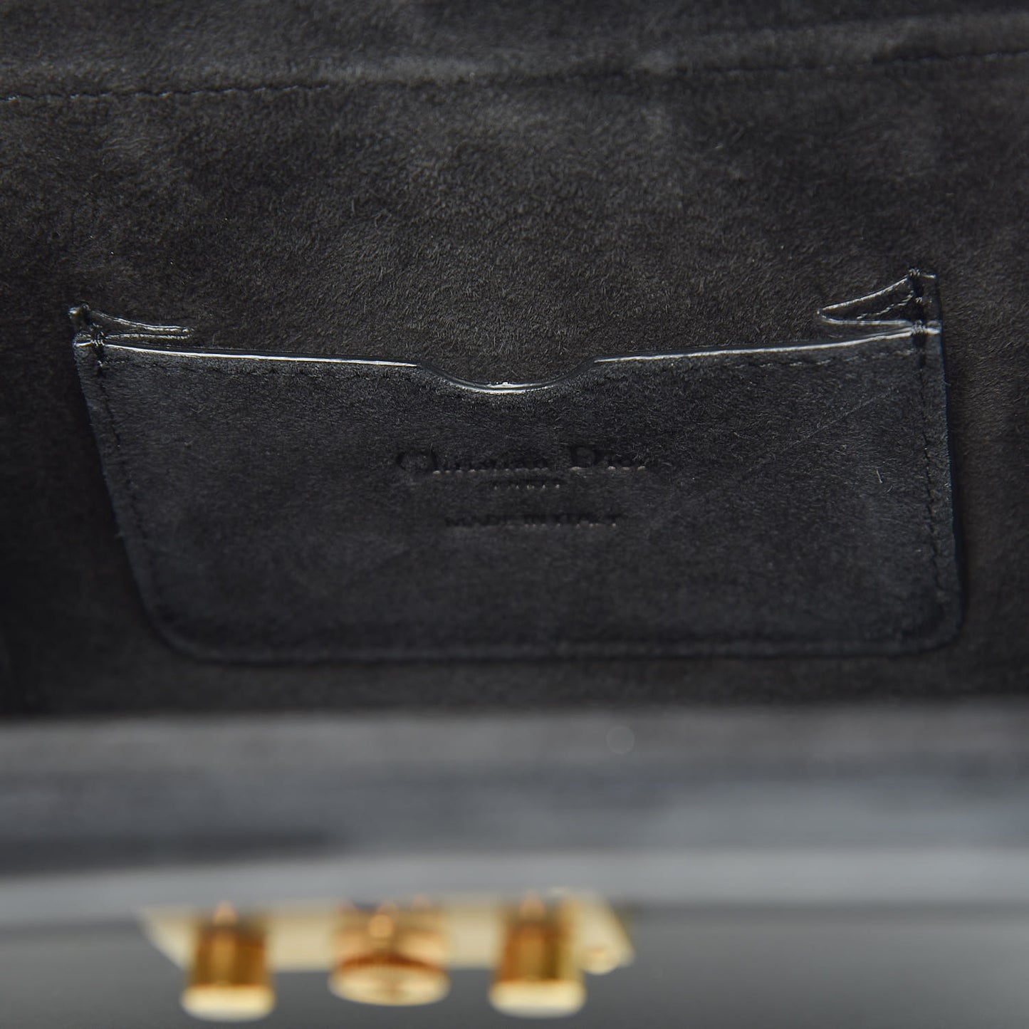 Lambskin Dioraddict Lockbox Black