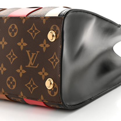 Louis Vuitton Calfskin Monogram Damier Tressage City Steamer MM Black Multicolor 9 of 11