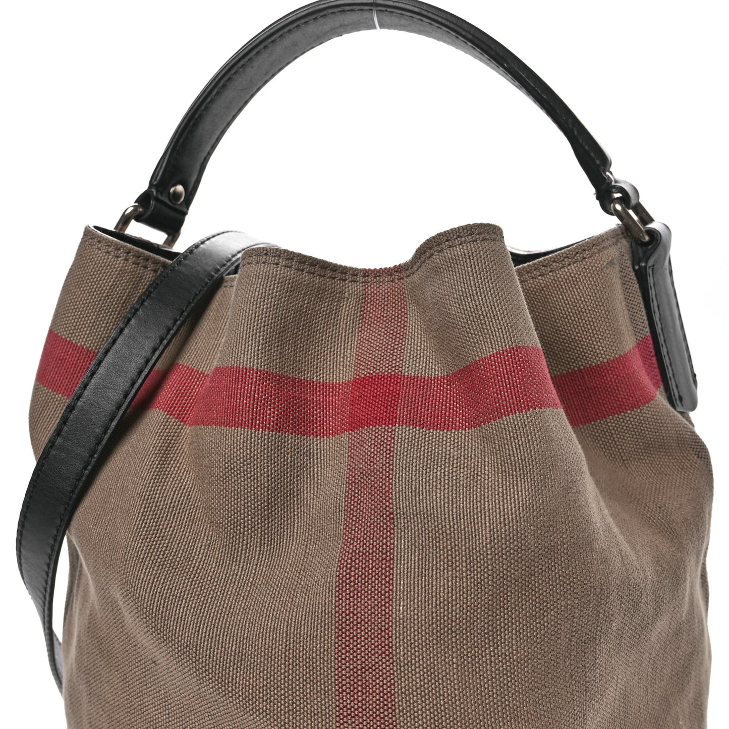 Canvas Mega Check Medium Ashby Hobo Black